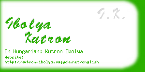 ibolya kutron business card